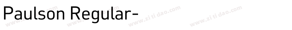 Paulson Regular字体转换